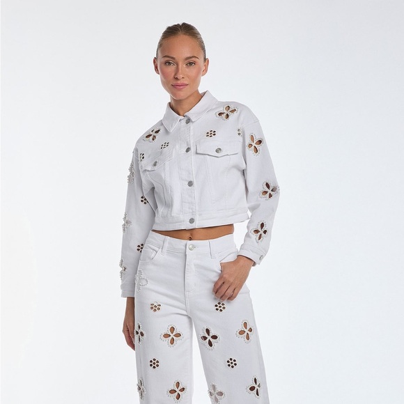 Noli KAIA PEARL JEAN JACKET - WHITE - Picture 4 of 12